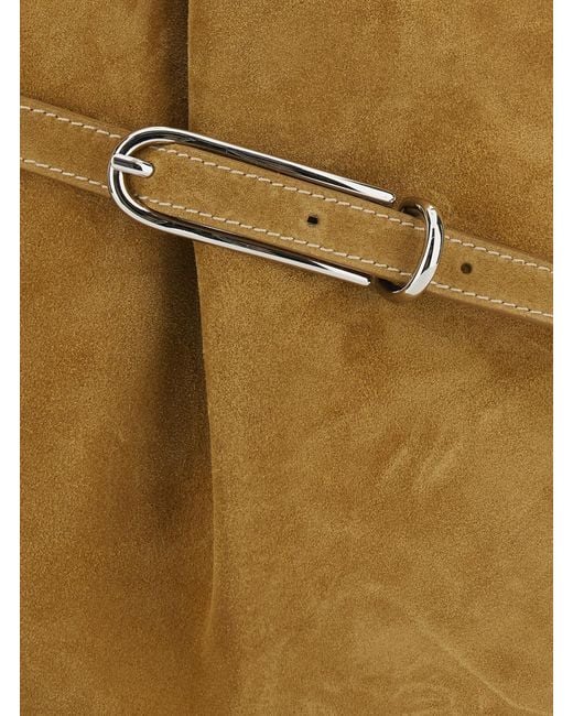 Liffner Metallic Crossbody Bag With Adjustable Strap Suede For Cow