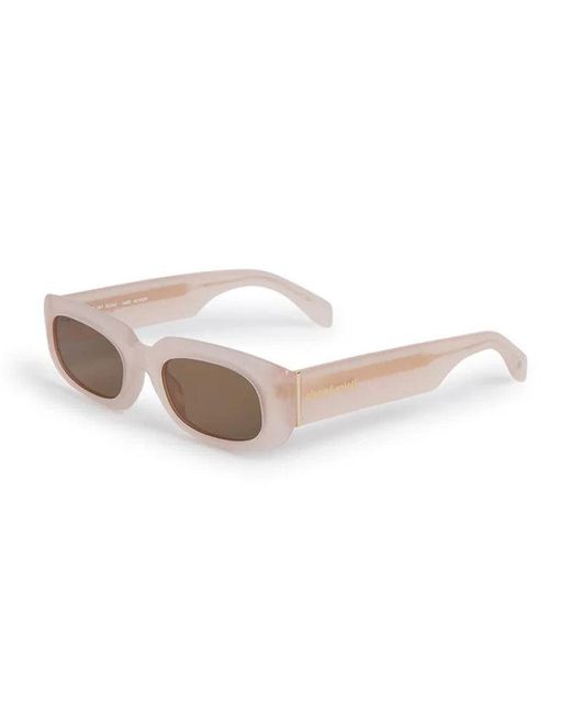 Palm Angels White Sunglasses Oval Full Rim, Frame And Dark Lens Peri104Noah1007 for men