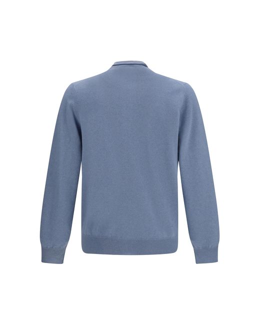 Brunello Cucinelli Blue Pure Cashmere Cardigan Kashmir/Capra Hircus for men
