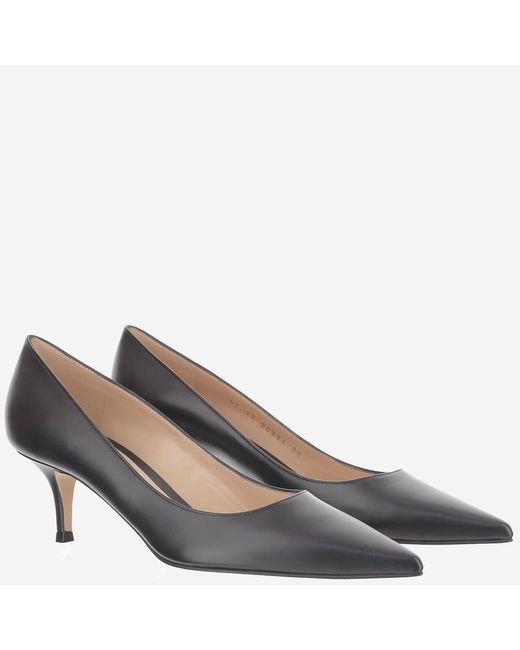 Gianvito Rossi Blue Leather Pumps