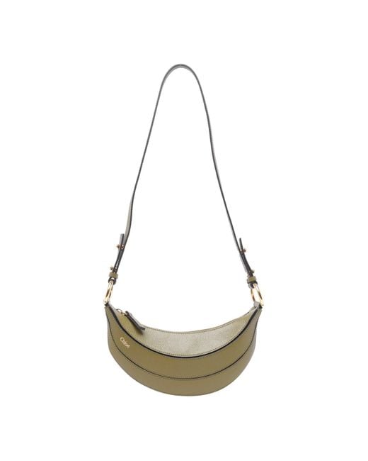 Chloé Metallic Leather Banana Crossbody Bag
