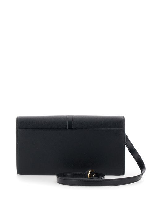 Stella McCartney Black 'Stella Ryder' Crossbody Bag With Logoed Padlock Detail On The Front