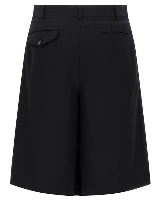 Comme des Garçons Black Wool Bermuda Shorts for men