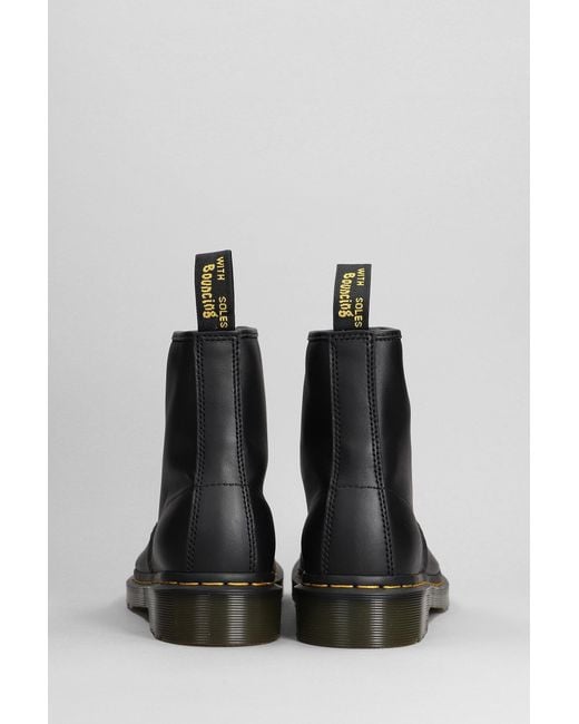 Dr. Martens 1460 Greasy Combat Boots In Black Leather for men