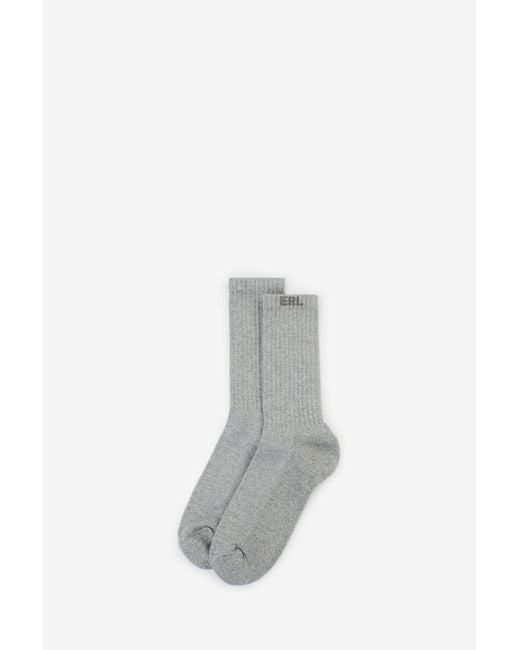 ERL White Lurex Socks Socks for men