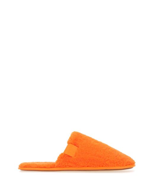 Loewe Orange Fluo Pile Slippers for men
