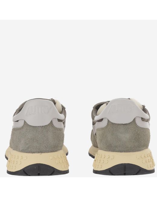 Autry Gray Sneakers Reelwind Low Leather Trainers for men