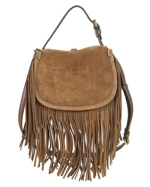 Etro Natural Crossbody Pony S Fringes 22,5X16X7 Cm Pellebovina Borsa