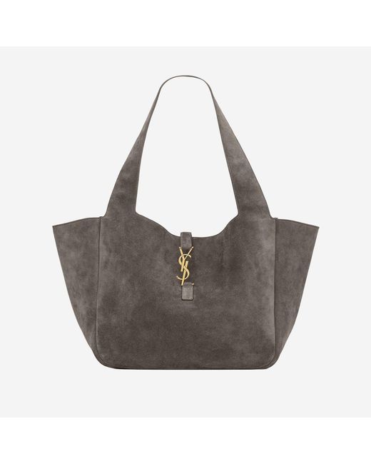 Saint Laurent Gray Le 5 À 7 Bea Suede Bag Shoulder