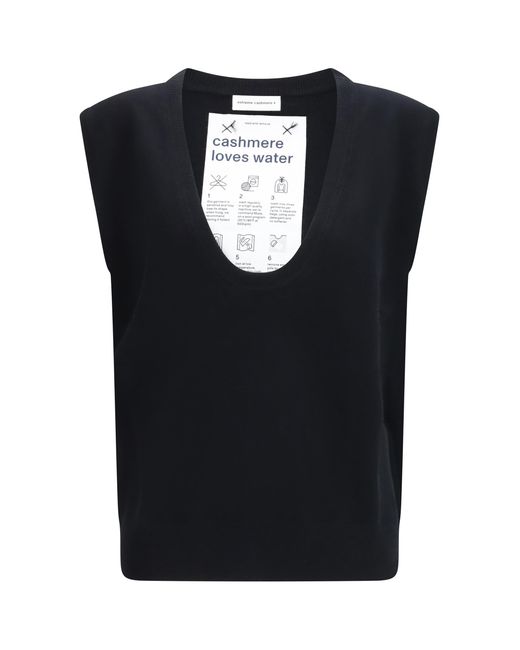 Extreme Cashmere Black N°423 Lord Sleeveless Sweater