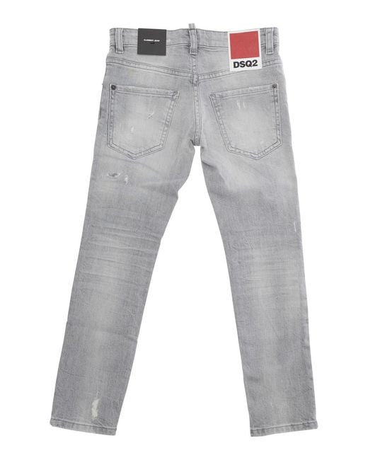 DSquared² Gray Kids Jeans Cotton for men