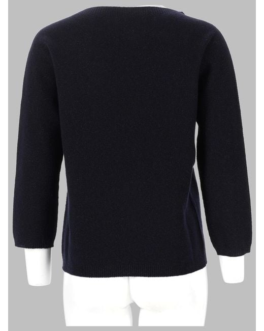 Fabiana Filippi Blue Sweater Platinum With Lurex Jumpers
