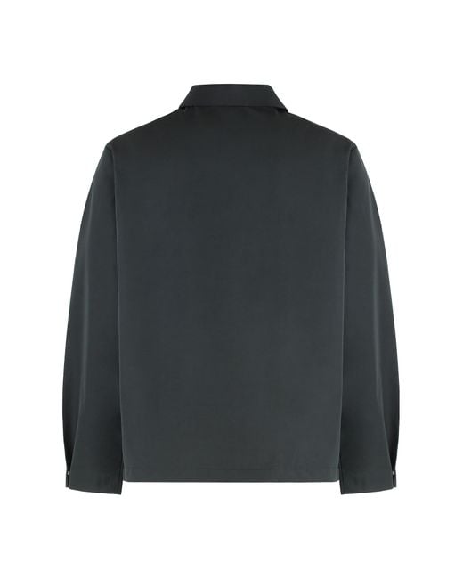 A.P.C. Black Regis Cotton Blend Overshirt for men