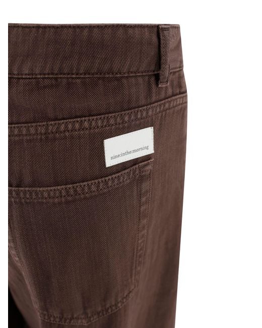 Nine:inthe:morning Brown Mid-Rise Trousers