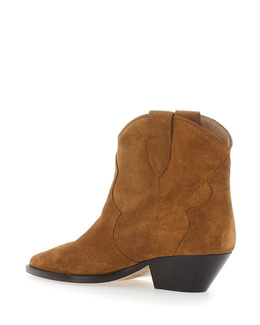 Isabel Marant Brown Ankle Boots Dewina Suede