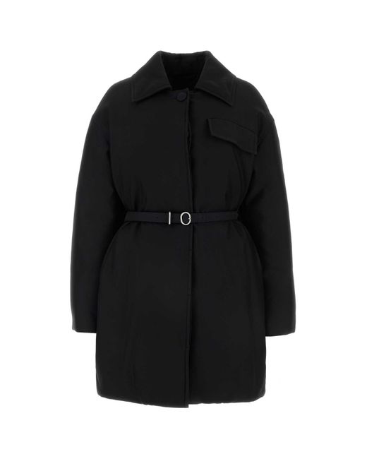 Jil Sander Black Gabardine Oversize Down Jacket