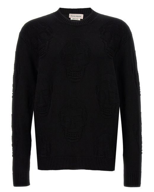 Alexander McQueen Black Skull Sweater, Cardigans for men