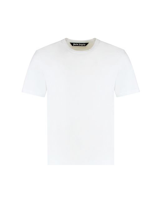 Palm Angels White Set Of Three Cotton T-Shirts for men