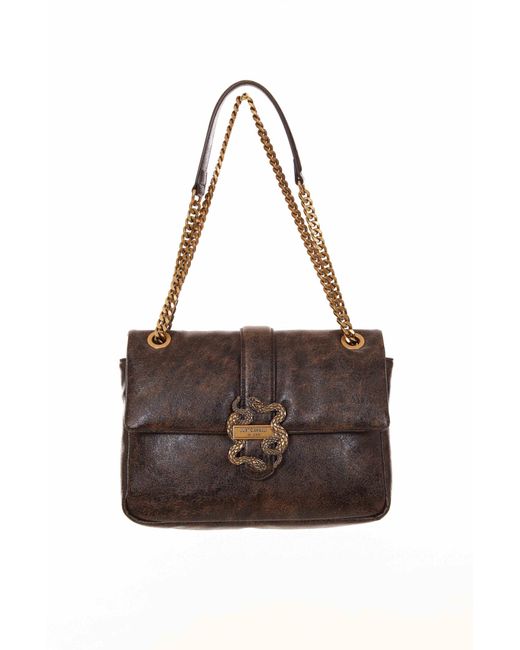 Just Cavalli Brown Shoulder Bag