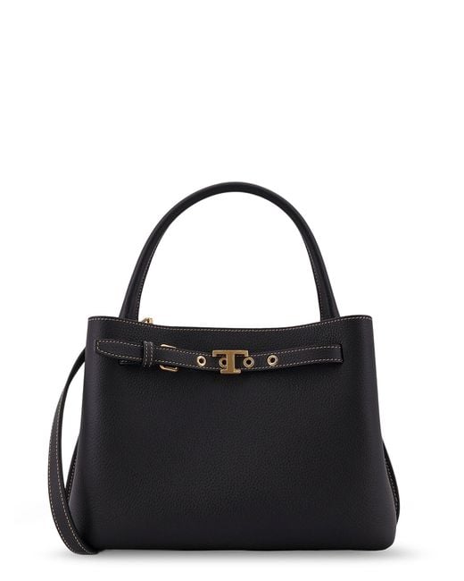 Tod's Black Borsa A Mano Tim Top Mini