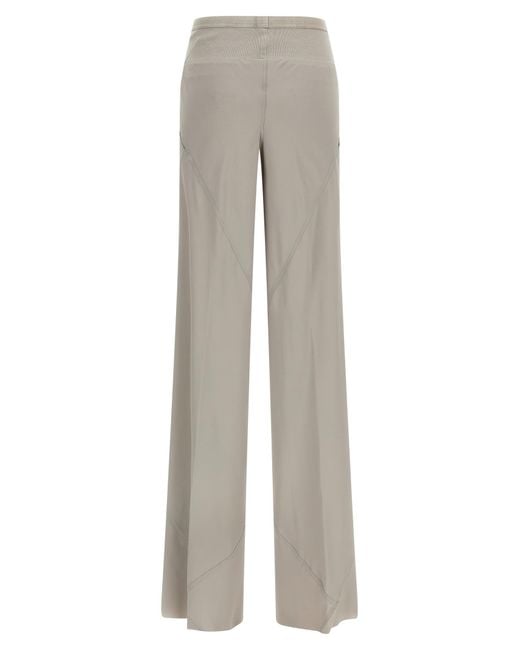 Rick Owens Gray Acetate Flared Pants
