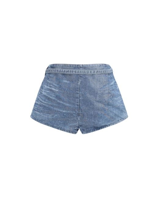 DIESEL Blue Cotton Shorts Cotton; Polyester Bermuda