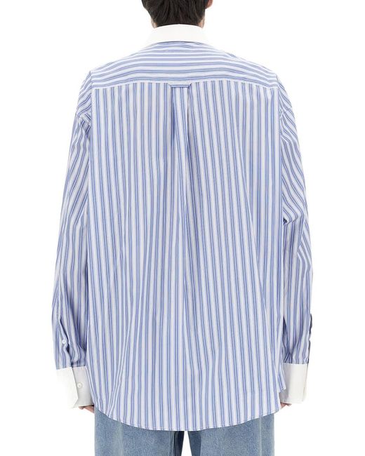 MM6 by Maison Martin Margiela Blue Casual Shirts for men
