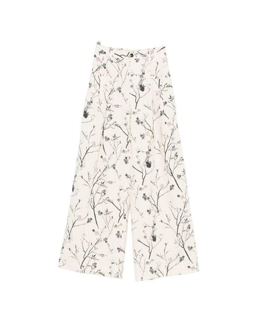 White Sand White Trousers Cotton