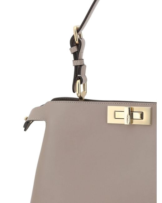 Fendi Gray Peekaboo Handbag