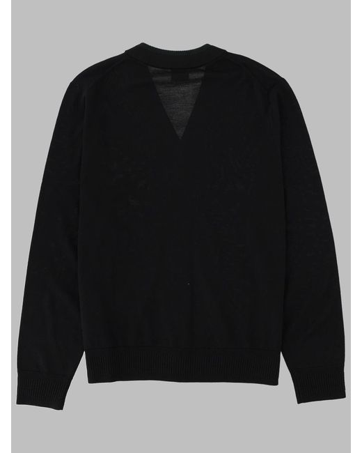 Paul Smith Black Cardigan Merino Wool Jumpers for men