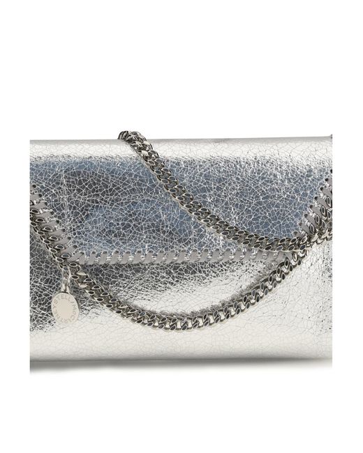 Stella McCartney White Falabella Metallic Fabric Shoulder Bag Polyester