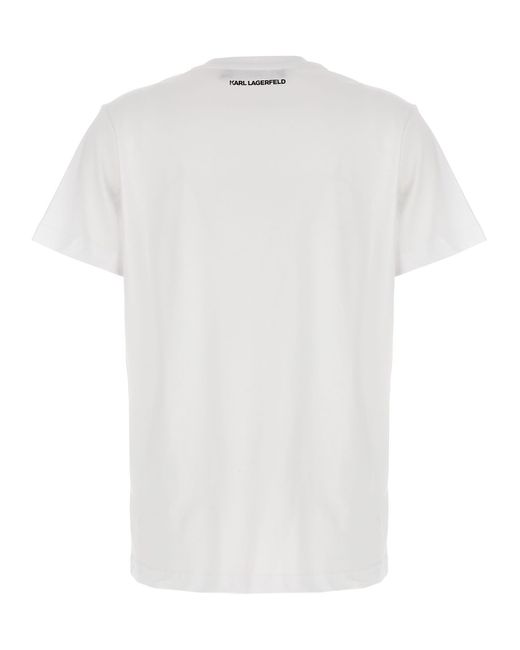 Karl Lagerfeld 'ikonik 2.0' T-shirt in White | Lyst