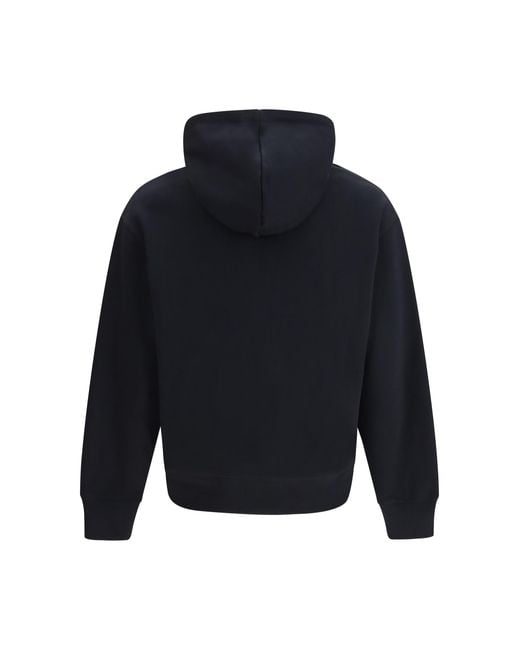 Maison Kitsuné Blue Cotton Sweatshirt With Embroidered Logo Sweatshirts for men