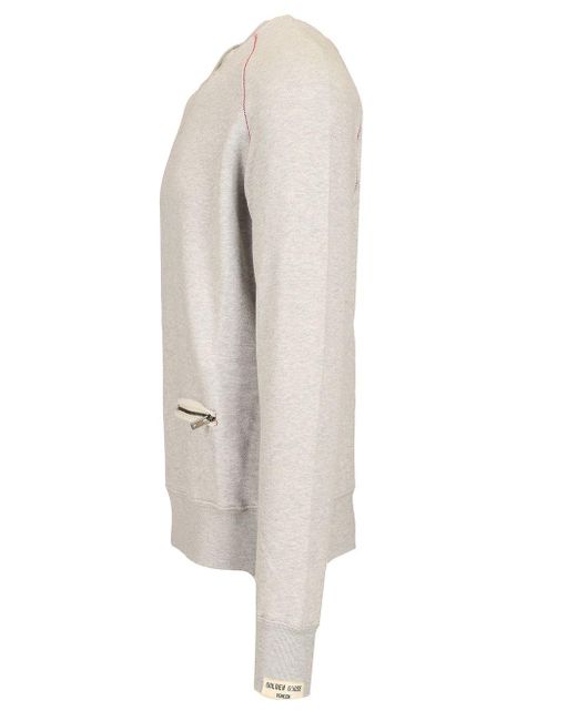 Golden Goose Deluxe Brand Gray Sweatshirt With Pocket for men