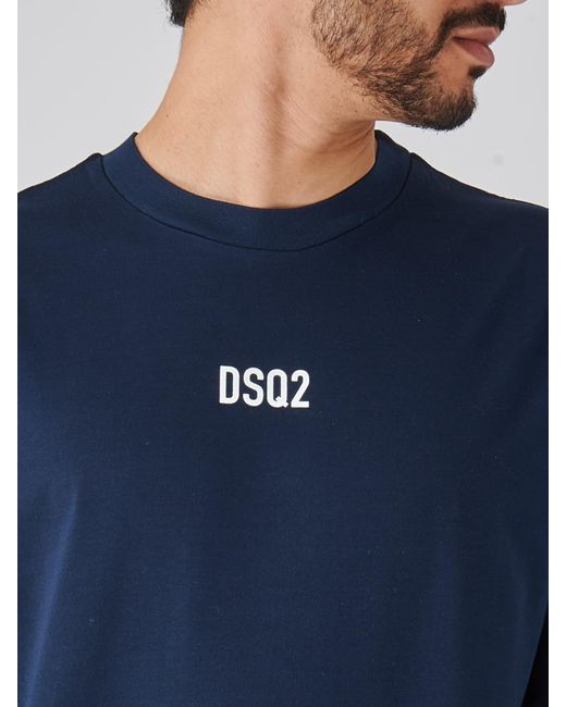 DSquared² Blue Loose Fit Tee T-Shirt for men