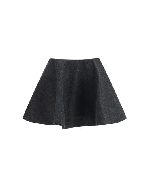 Ganni Black Wool Peacoat Skirt