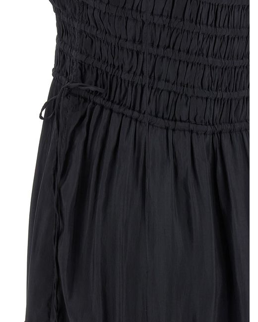ワンピース Ganni 'Black Smock Tie' dress Phantom Black Smock Tie dress | GANNI (Global)