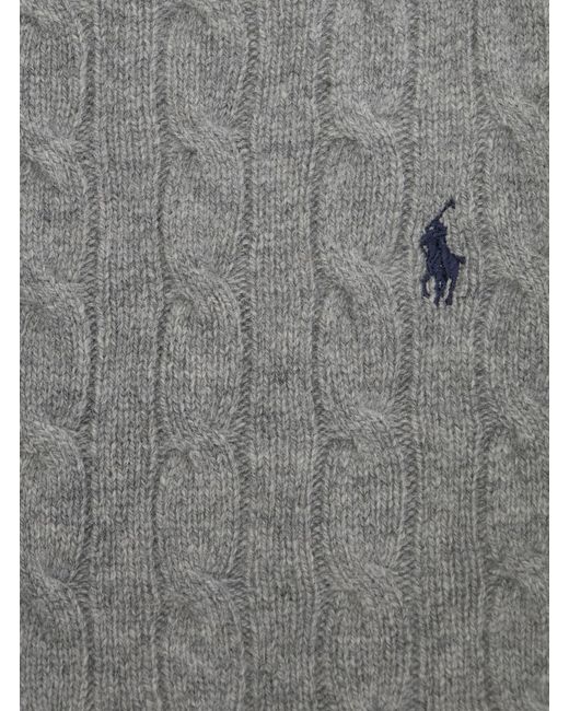 Polo Ralph Lauren Gray Crewneck Sweater Wool-Cashmere Tops for men