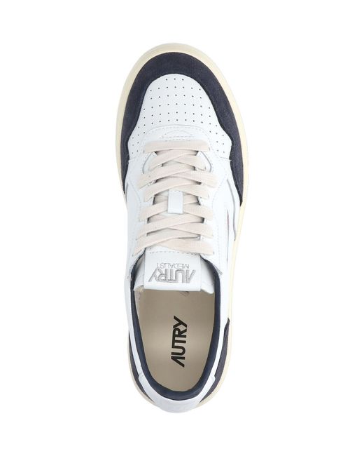 Autry Blue Low-Top Sneakers With Minimalist Aesthetic for men