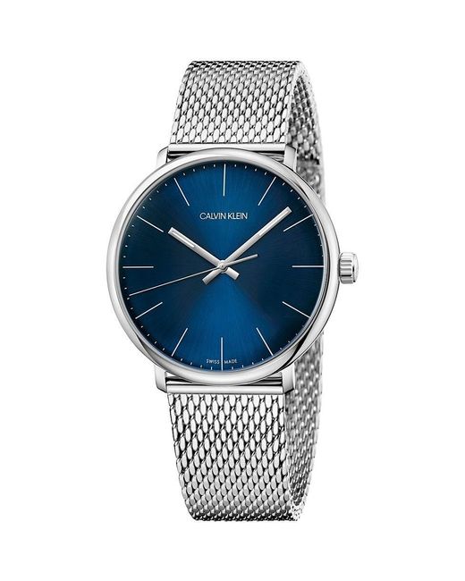 Calvin Klein Con Cinturino Maglia Milano Watches in Blue for Men | Lyst