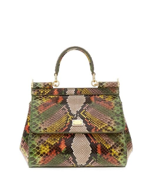 Dolce & Gabbana Metallic Medium Sicily Handbag