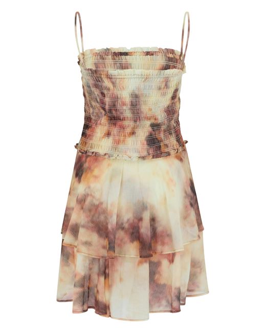 Isabel Marant Multicolor Mini Dress Anka Printed Cotton Voile