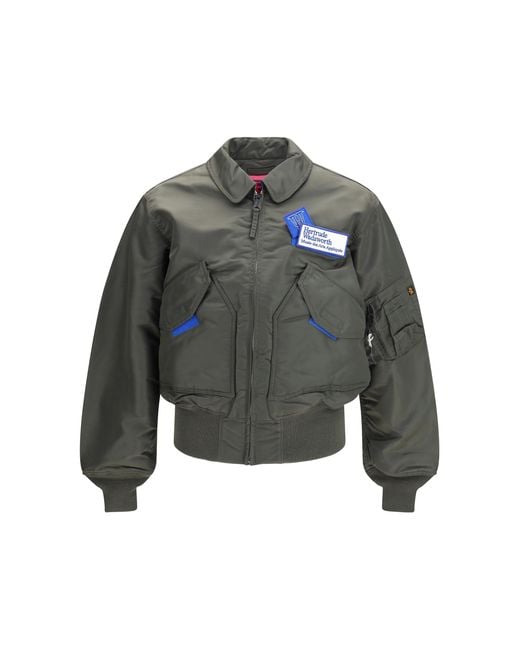GR10K Gray Bomber Jacket X Alpha Industries Nylon for men