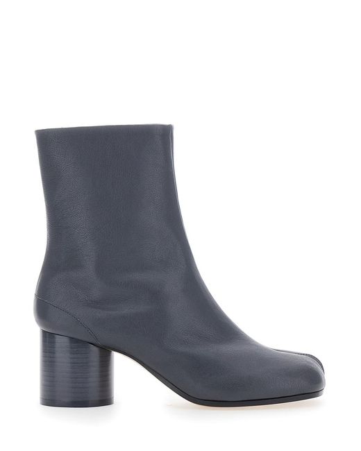 Maison Margiela Blue Ankle Boots Tabi Leather Sheep