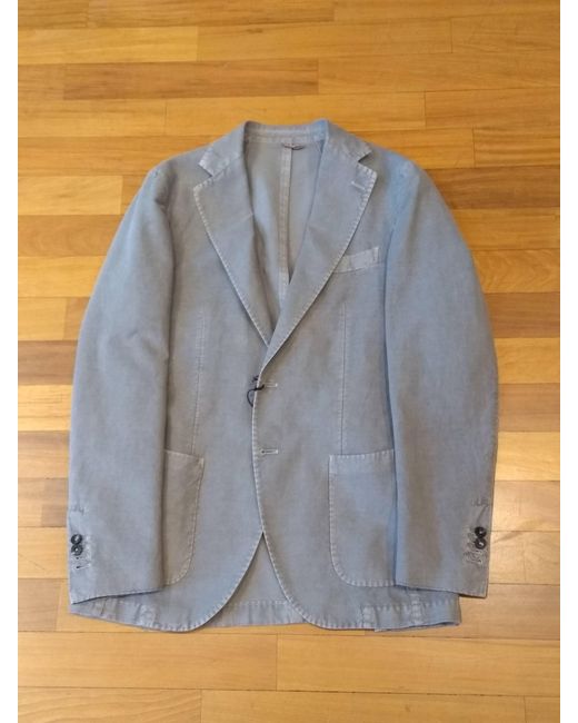 Santaniello Blue 2 B. Regular T. Toppa Cotton Linen Jacket for men