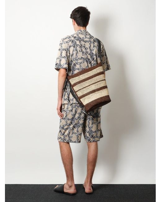 Loewe Natural Bucket Bag Paulas Ibiza Raffia Raffia/Leather Shoulder for men
