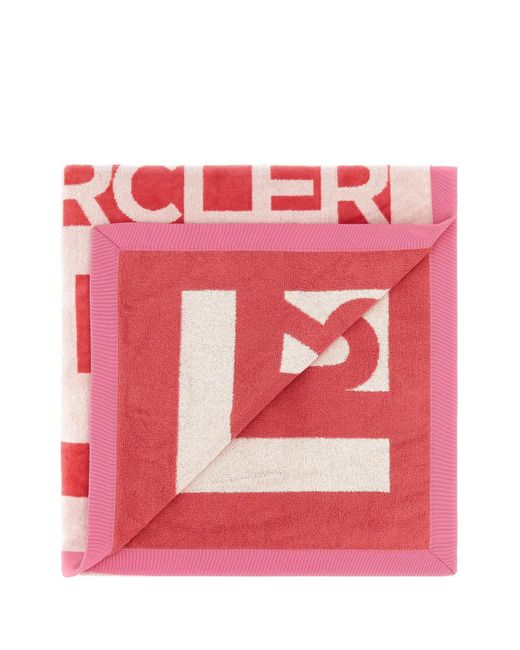 Moncler Pink Printed Terry Beach Towel