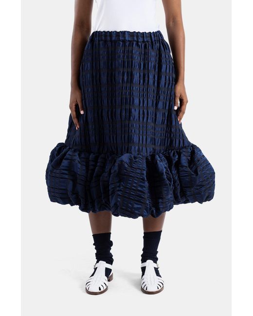 Noir Kei Ninomiya Blue Mid-Length Skirt With Volume