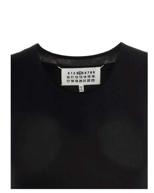 Maison Margiela Black Polyamide Bodysuit Clothing