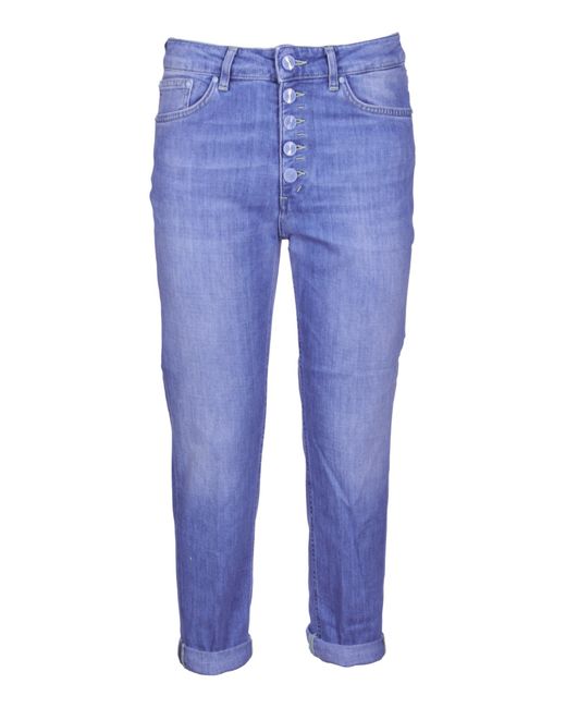 Dondup Blue Button Fitted Jeans